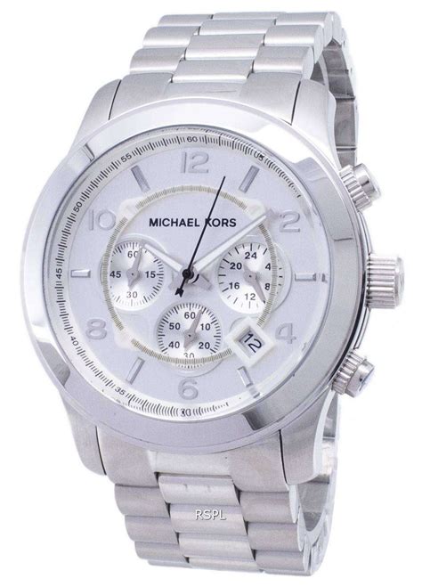 men silver michael kors watch|mk8086.